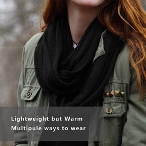 img 2 attached to 🧣 Stylish & Lightweight Infinity Scarves for Women: MMCTION Fashion Accessories