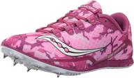 🏃 saucony womens vendetta spike white women's shoes: unleashing speed and style logo