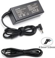 djw 19.5v 2.31a 45w ac adapter & power cord for hp pavilion, stream, elitebook, touchsmart, spectre - fast charging and reliable supply logo