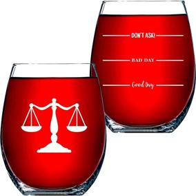 img 4 attached to 🍷 2 Sided Funny Lawyer Gifts: Unique Stemless Wine Glass - Perfect Birthday or Christmas Gifts for Paralegals, Attorneys, Legal Assistants, or Law Students - Ideal Lawyer Gifts for Women & Men