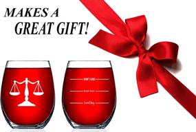 img 2 attached to 🍷 2 Sided Funny Lawyer Gifts: Unique Stemless Wine Glass - Perfect Birthday or Christmas Gifts for Paralegals, Attorneys, Legal Assistants, or Law Students - Ideal Lawyer Gifts for Women & Men