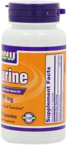 img 3 attached to Повысьте уровень энергии с NOW Taurine 500 мг: 100 капсул, упаковка из 3шт.