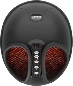 img 4 attached to 🦶 Heated Shiatsu Foot Massager Machine - Effective Pain Relief, Plantar Fasciitis and Neuropathy Relief, Improved Blood Circulation, Under Desk Foot Warmer for Home or Office