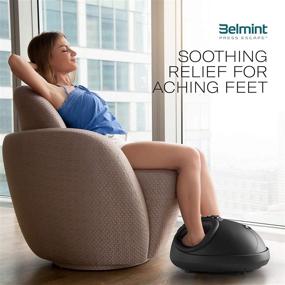 img 2 attached to 🦶 Heated Shiatsu Foot Massager Machine - Effective Pain Relief, Plantar Fasciitis and Neuropathy Relief, Improved Blood Circulation, Under Desk Foot Warmer for Home or Office