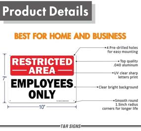 img 3 attached to Enhance Workplace Security with Our 'Restricted Area Employees Only' Sign