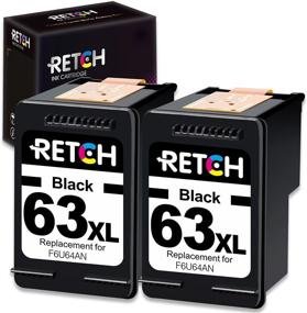 img 4 attached to 🖨️ High-Quality RETCH Remanufactured Ink Cartridges: Replacement for HP 63XL F6U63AN - Compatible with Envy 4520, Officejet 5255, 3830, DeskJet 3630 - Inkjet Printer Tray