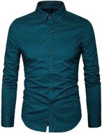 stylish muse fath mens printed shirt 100% cotton khaki (size l) - premium men's clothing logo