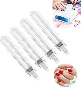 img 3 attached to 💅 XICHEN 4 PCS/Set 9W UV 365nm Lamp Bulb Tube Replacement for Nail Art Dryer UV Lamp Light