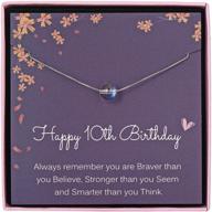 colorful transparent bead necklace: ideal 10th birthday gift for girls with gift box and bag logo