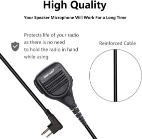 img 1 attached to TIDRADIO Walkie Talkie Speaker Mic PTT Radio Mic Shoulder Microphone - Compatible with Motorola Radios BPR40 CP200 CP200D CP200XLS CP185 CP110 CLS1410 CLS1110 PR400 VL50 DTR650 RMU2040 RMU2080 RDU4100