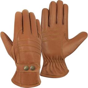 img 4 attached to 🧤 Premium Italian Leather Men's Winter Driving Accessories by Riparo
