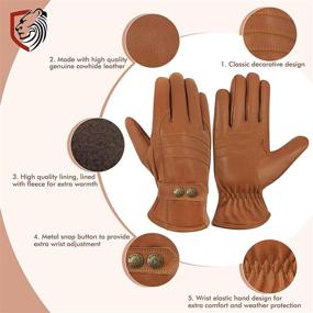 img 2 attached to 🧤 Premium Italian Leather Men's Winter Driving Accessories by Riparo