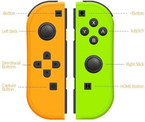 img 1 attached to 🎮 Proslife SINGLAND Wireless Controller for Nintendo Switch - Green and Yellow Joycon with Wrist Strap - High-Quality Wireless Switch Remotes Alternatives for Nintendo Switch Controllers