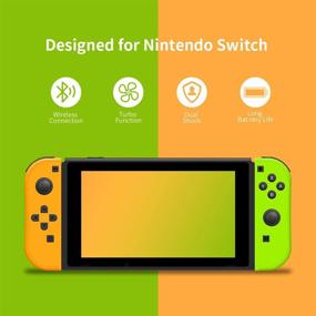 img 3 attached to 🎮 Proslife SINGLAND Wireless Controller for Nintendo Switch - Green and Yellow Joycon with Wrist Strap - High-Quality Wireless Switch Remotes Alternatives for Nintendo Switch Controllers