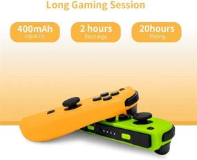 img 2 attached to 🎮 Proslife SINGLAND Wireless Controller for Nintendo Switch - Green and Yellow Joycon with Wrist Strap - High-Quality Wireless Switch Remotes Alternatives for Nintendo Switch Controllers