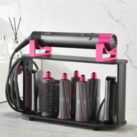 🧼 premium aluminum alloy storage holder for dyson airwrap styler - organize hair curling iron, wand barrels, brushes, and diffuser nozzles with this countertop bracket organizer stand for home, bedroom, and bathroom logo