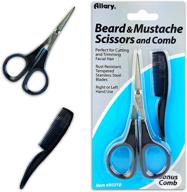 🧔 optimized men's facial hair scissors and comb set - beard & mustache trimming kit (men's grooming essentials) logo