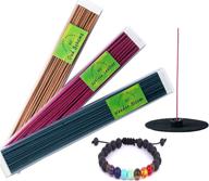 🌿 incense sticks incense insence 120: exclusive formula with holder, mat, & chakra bracelet логотип