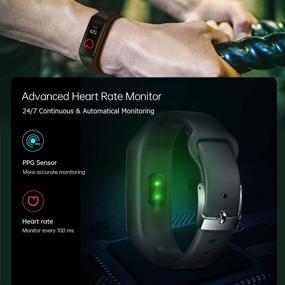 img 1 attached to 💪 DSMART V101 Fitness Tracker: Body Temperature, Heart Rate, Sleep Health Monitor – Waterproof Smart Watch for Men, Women, Teens (Black)