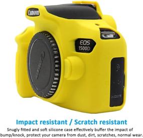 img 2 attached to 📷 Protective Silicone Case for Canon EOS Rebel T6 T7 - Anti-Scratch Hood Cover - Yellow