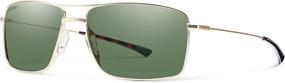 img 1 attached to 🕶️ Smith Optics Turner Sunglasses: Carbonic Polarized Gray Green Lens in Matte Gold Finish