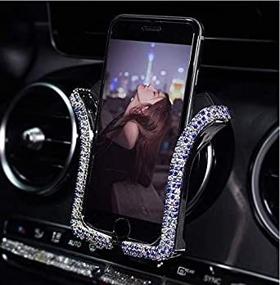 img 2 attached to Crystal Brackets Universal Sparkling Cellphone Car Electronics & Accessories