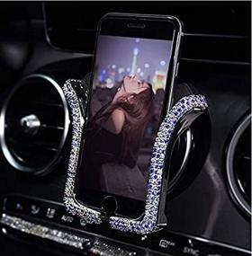 img 4 attached to Crystal Brackets Universal Sparkling Cellphone Car Electronics & Accessories
