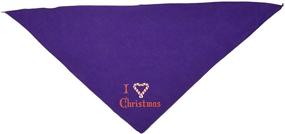 img 1 attached to 🎄 Eye-Catching Purple Heart Christmas Bandana for Large Pets by Mirage Pet Products