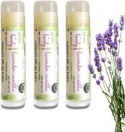 💚 green and lovely organic certified lip balm butter (3 pack) - lavender vanilla lip oil for total hydration and repair - 0.15 oz tube - premium organic ingredients logo