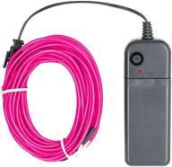 🎃 5m/16.4ft portable pink led neon light string with battery controller – searik glowing rope lights for halloween parties, festival car, christmas day, diy clothes decor логотип