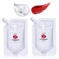 2pack diy homemade moisturizing lip gloss base - natural non-stick clear lip gloss supplies (2pack 100ml) logo