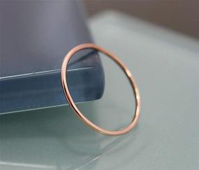 img 3 attached to Thin Rose Gold Wedding Band