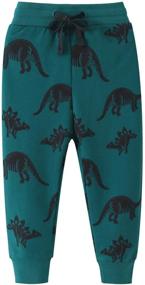 img 3 attached to LeeXiang Dinosaur Embroidery Sweatpants 3 8Years Boys' Clothing