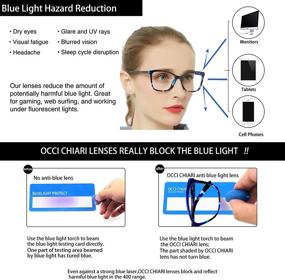 img 1 attached to 👓 OCCI CHIARI Progressive Multifocus Women Square Reading Glasses: Anti Blue Light Protection with Spring Hinges for Effective Vision Improvement