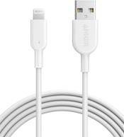 anker powerline ii lightning cable 6ft: mfi certified usb charging/sync cord for iphone se 11 pro max xs xr 8 7, ipad & more logo