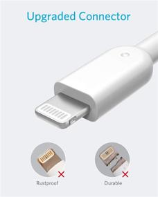 img 3 attached to Anker Powerline II Lightning Кабель 6 футов: MFi Сертифицированный USB Кабель для зарядки/синхронизации iPhone SE 11 Pro Max Xs XR 8 7, iPad и других устройств.