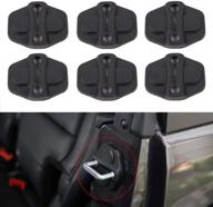 🚪 6pcs black rt-tcz door lock cover buckle abs decor trim protector for jeep jl accessories jl 2018-2020 gladiator jt 2020 wrangler logo