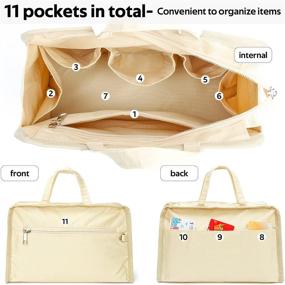 img 3 attached to Organizer Insert Handbag Pockets Cosmetic