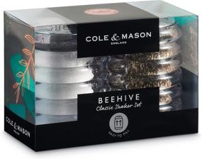 img 3 attached to 🐝 Premium Beehive Salt & Pepper Shaker by Cole and Mason - Clear, 4-Inch