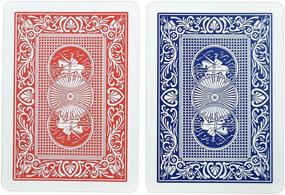 img 1 attached to 🃏 Copag Magnum Design 100% Plastic Playing Cards: Red/Blue Double Deck Set with Poker Size Magnum Index