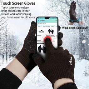 img 3 attached to Achiou Touchscreen Gloves Winter Texting Men's Accessories and Gloves & Mittens