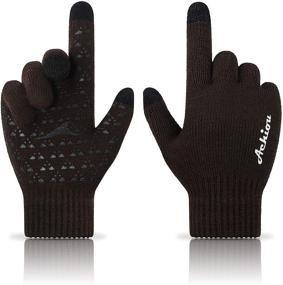 img 4 attached to Achiou Touchscreen Gloves Winter Texting Men's Accessories and Gloves & Mittens