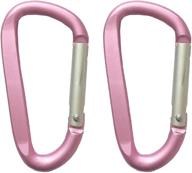 🔑 leshiry large carabiners keychain 3" aluminum d-shaped clip hook for camping & outdoor activities - premium, durable & improved design логотип