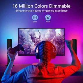 img 3 attached to 🌈 Enhance Your Entertainment Experience with Jizbuger Smart LED Light Bars: RGB Light Bars with 20 Scene Modes and Music Sync, Perfect for TV Ambient Lighting, Gaming, Party, PC, and Room Decor