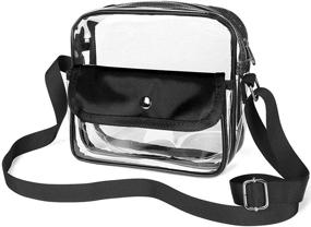 img 4 attached to Стильный и практичный: HULISEN прозрачная сумка через плечо -разрешенная стадионом сумка-клатч