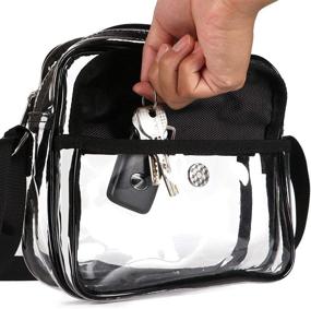 img 2 attached to Stylish and Practical: HULISEN Clear Crossbody Bag - Stadium Approved Shoulder Bag and Clear Purse