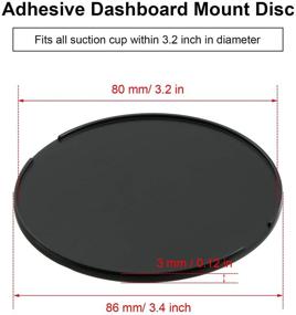 img 3 attached to 📱 Universal 8 Piece Disc Dashboard Pad for Suction Cup Mounts - Secure Adhesive Mounting Disc for Phone, GPS, Sat Nav Dash Cam Holder (3.2 Inch)