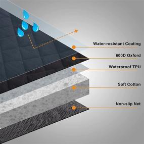 img 3 attached to 🐾 TNELTUEB Front Dog Seat Cover: Waterproof, Nonslip, & Scratchproof for Cars, Trucks, SUVs, and Jeeps