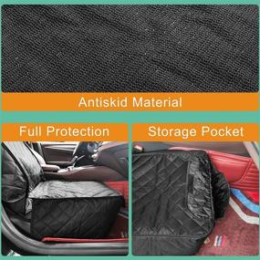 img 1 attached to 🐾 TNELTUEB Front Dog Seat Cover: Waterproof, Nonslip, & Scratchproof for Cars, Trucks, SUVs, and Jeeps