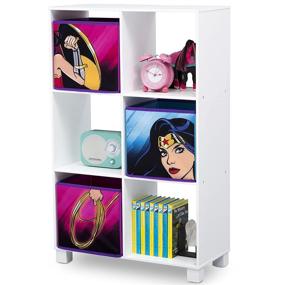 img 2 attached to 🗄️ Efficient Storage Solutions: Delta Children 6 Cubby Deluxe Storage Unit, DC Comics Wonder Woman Edition